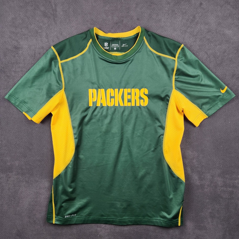 Nike Dri-FIT Green Bay Packers NFL On Field Training Tee Shirt‎ Mens Large